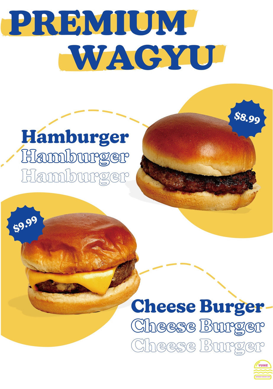 Premium Wagyu — Hamburger and Cheese Burger