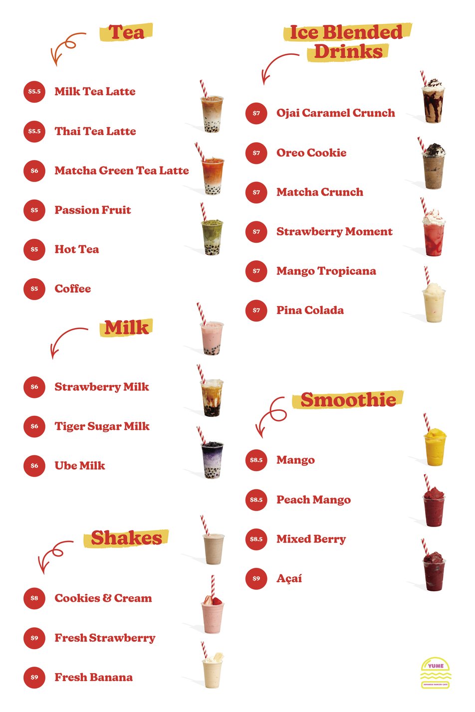More menu items