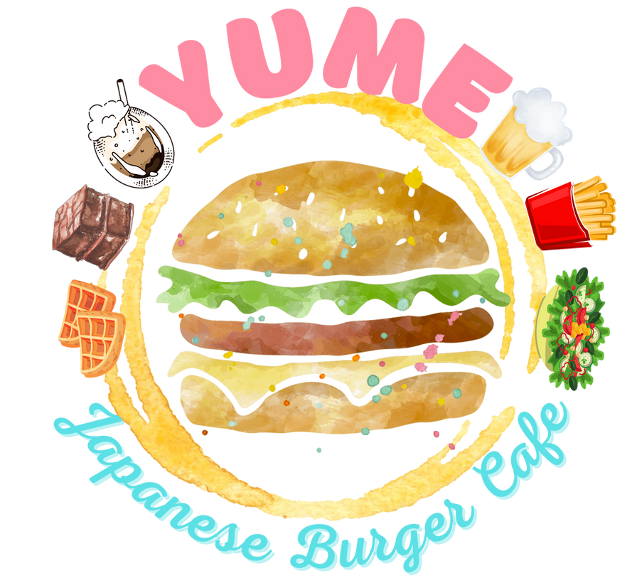 Yume Japanese Burger Cafe watercolor artwork